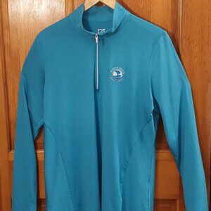 Cutter And Buck’s Pebble Beach Golf Polo 1/4 Zip Jersey Women’s XL NEVER WORN